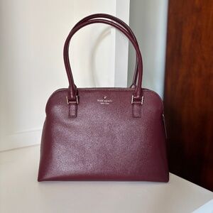 Kate Spade Leather Greene Street Mariella Shoulder Bag Cherrywood